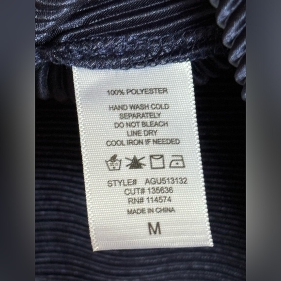 Pleione Navy Pleated Top - Picture 6 of 7